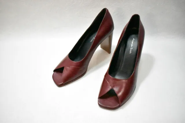 Amanda Smith Shoes Heels Red Size 7 Women's New Leather