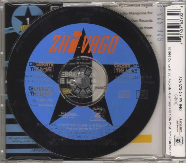 ZHIVAGO CELEBRATE (The Love) CDM 1996 Trance 3TR Panic Records