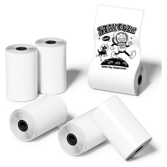 6 Roll   Printer Sticker , 30 X 57mm Self-Adhesive Thermal  for  Printer6252