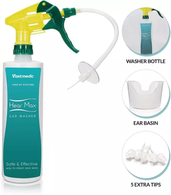 Limpiador de oídos para kit de eliminación de cera e irrigación de oídos