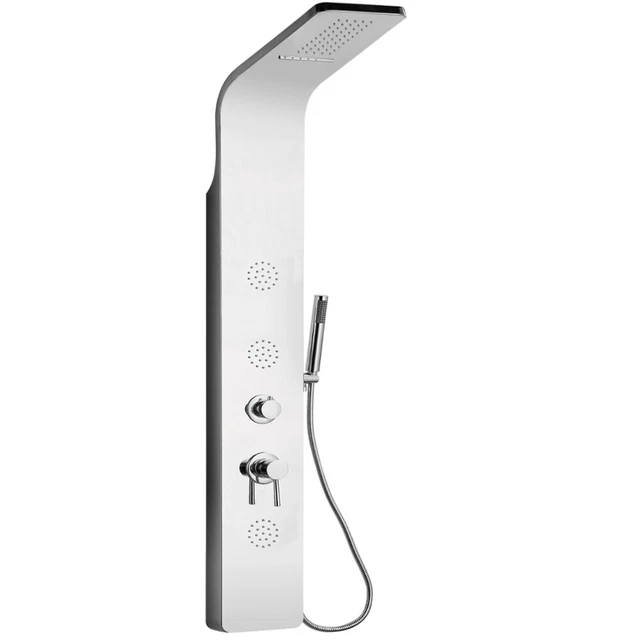 Colonna Doccia 007 Inox Cromo Lucido 4 Funzioni Cascata Idro L20xP53xH150