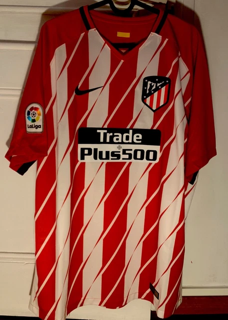Atletico Madrid Home Maillot de foot 2018 - 2019. Sponsored by Plus 500