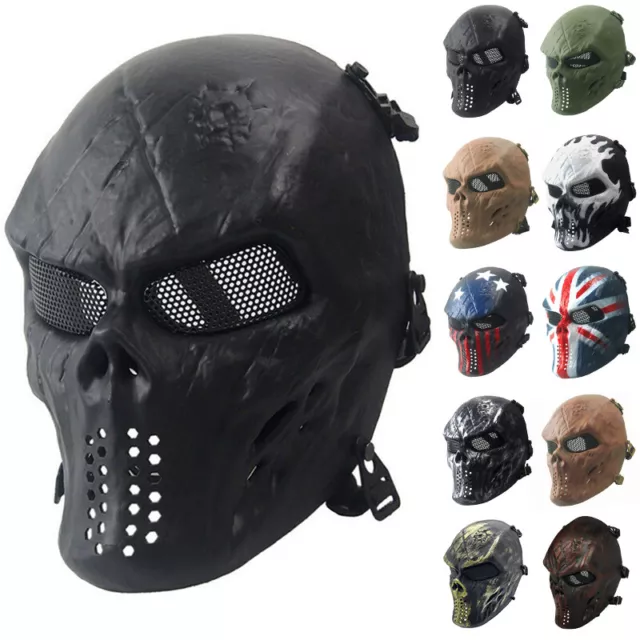 Skull Skeleton Full Face Mask Halloween Mask Eye Protection For Masquerade Party