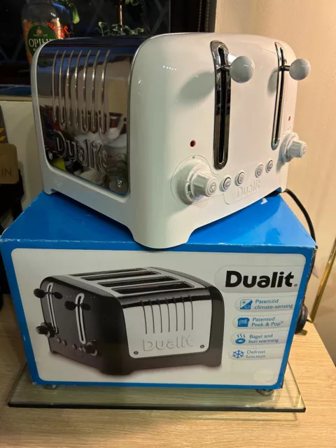 **Dualit 4 Slice Lite Toaster, Glänzend Weiss, Neu - Ex-Display/Ex-Demo**