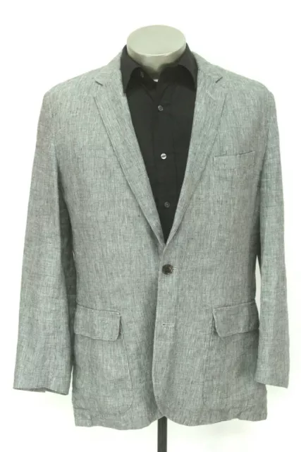 gray unstructured J CREW baird mcnutt LINEN blazer jacket sport suit coat 42 R