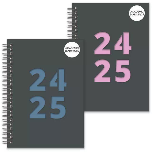 2024-2025 Academic A5 Diary Week To View Diaries Mid Year Organiser Spiral Bound