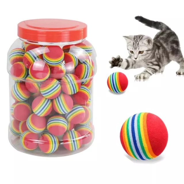 Lot de 10 Balles Pour Chien Et Chat, Jouet Interactif a Macher, Contre L’ennui