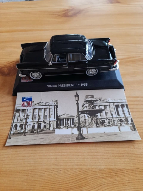 NOREV 1/43 Simca Présidentielle De Gaulle + Chambord 1958 – Noire