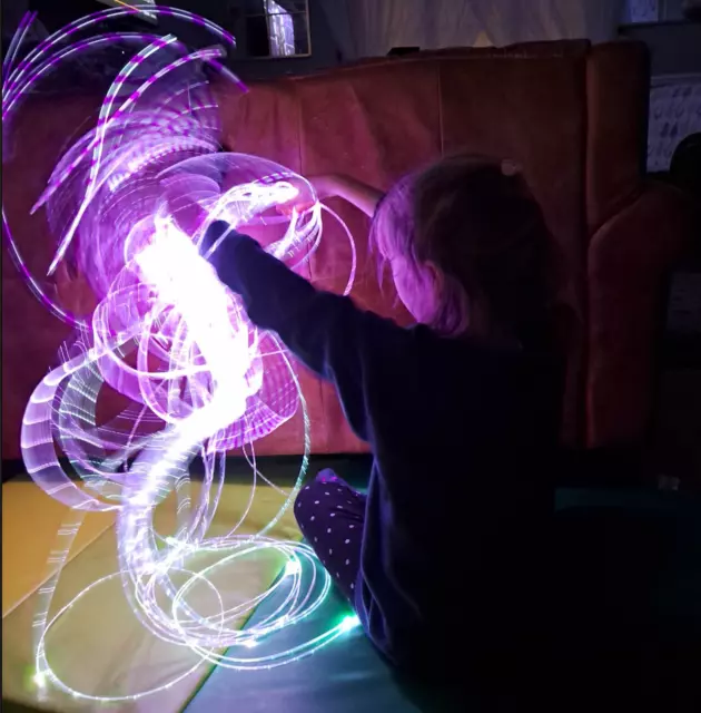 Fibre optic sensory harness lights multicolour - autism, children (30x200cm)