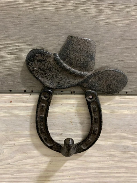 Antique Cast Iron Wall Hooks Hat And Horseshoe Coat Hat Towel Hanging Rustic