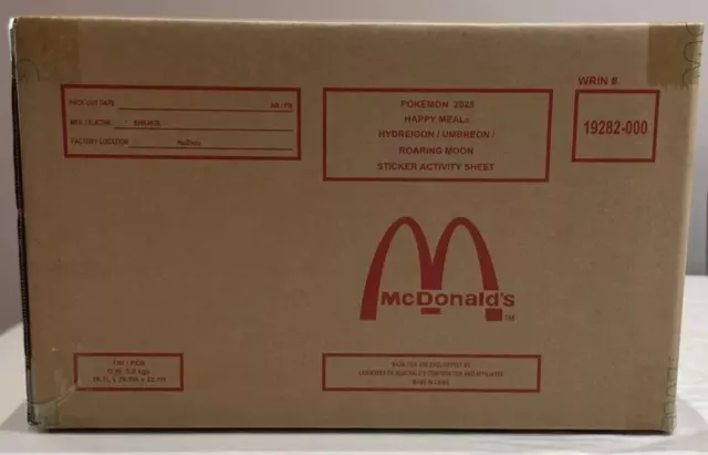 🔥 2025 MCDONALD'S Pokémon Roaring Moon Sealed Case 150 Packs BRAND NEW! 🔥 669.00 PicClick AU