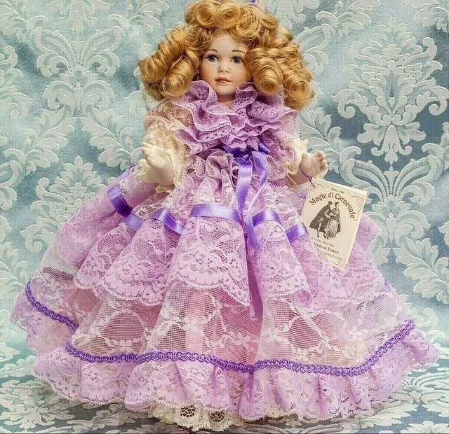 BAMBOLA IN PORCELLANA italiana da collezione Bambole artistiche