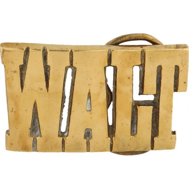 New Brass Walt Walter Wally Name Tag Hippy Hippie 1970s NOS Vintage Belt Buckle