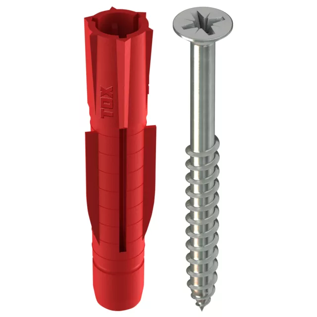 Tasselli multiuso TOX Tri con vite per materiali da costruzione full forati e piastre 6-10 mm