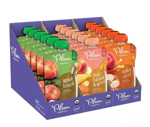 Plum Organics Baby Food Pouch,Stage 2,Fruit and Veggie Variety Pack,4 Oz | 18 Pk