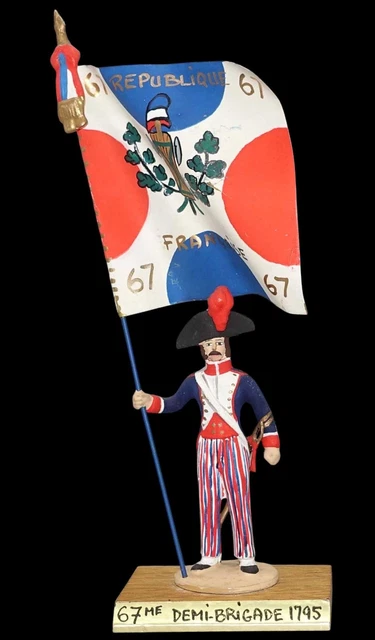 Figurine Soldat Guy Renaud – Porte-drapeau Régiment Royal La Marine, 1764, Collection