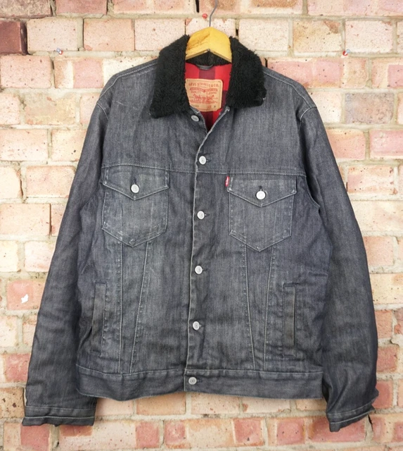 Veste Levi's Trucker Femme Ivoire Doublée Sherpa Velours Côtelé - Taille M Occasion Excellent état