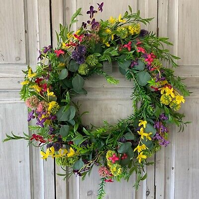 Gisela Graham 55cm Cottage Garden Flower Easter Wreath Gisela Graham Spring Decoration  5030026409070 