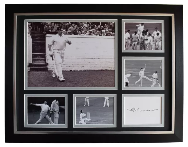 Fred Trueman Signed Autograph 16x12 framed photo display England Cricket COA