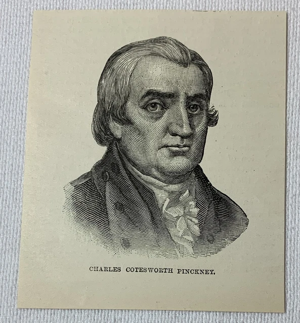1887 Rivista Incisione ~ Charles Cotesworth Pinckney