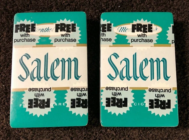 salem cigarettes playing cards 2 PACKS VINTAGE Salem Cigarettes Promotional Playing Cards Unopened Sealed  $4.99