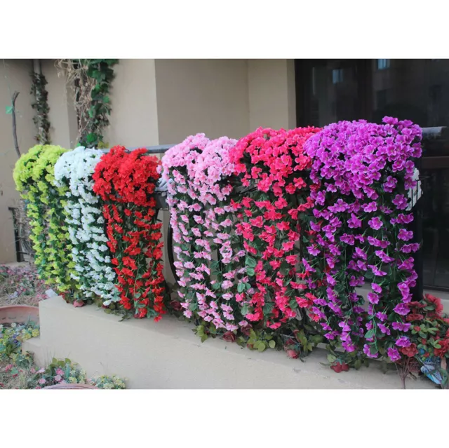 Artificial Fake Hanging Flowers Vine Plant Home Garden Indoor Outdoor Decor