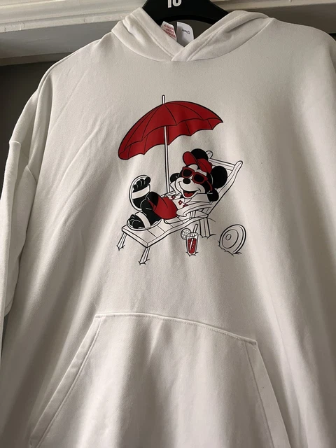 Felpa con cappuccio Adidas Disney bianca topolino età 13-14