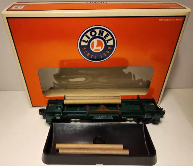 Lionel Weyerhaeuser Timber Company Log Dump Car & Logs #6-26889 MINT in BOX #116