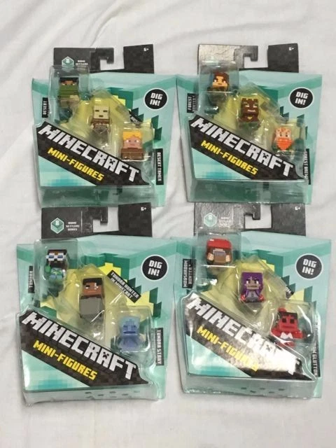 Minecraft Minecart Mooshroom in Cart 1 Mini Figure Loose Mattel Toys