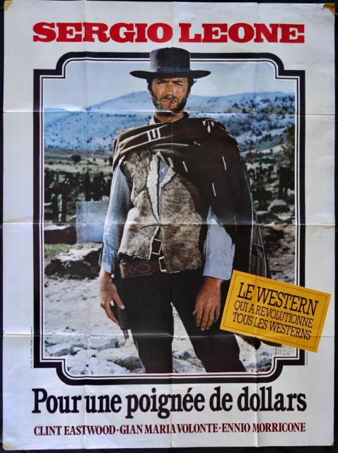 A FISTFUL OF DOLLARS Clint Eastwood vintage original French movie poster