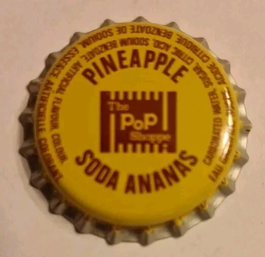 VINTAGE THE POP Shoppe Pineapple SODA, bottle cap Unused NOS 2.95