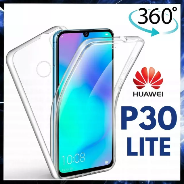 COVER 360 Per HUAWEI P30 LITE Custodia Fronte Retro TRASPARENTE IN SILICONE TPU