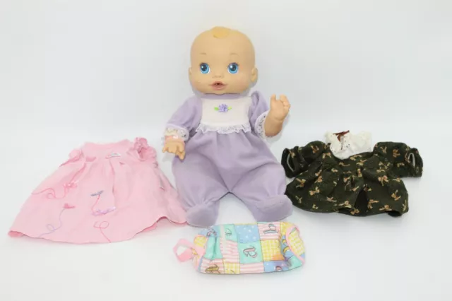 2006 Hasbro Baby Alive Wet & Wiggles Girl Doll Works Clothes Accessories Newborn