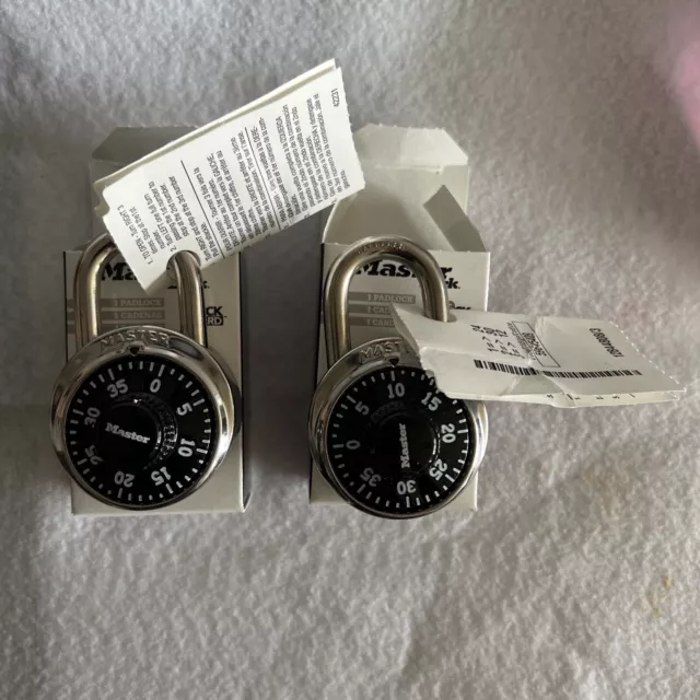 (2) New Master Lock 1525 Locker Padlock Combination Dial V659 With Key Option