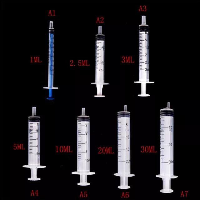 10PCS 1/2.5/3/5/10/20/30ML Plastic Disposable Syringe Functional Medical X2EX Ht