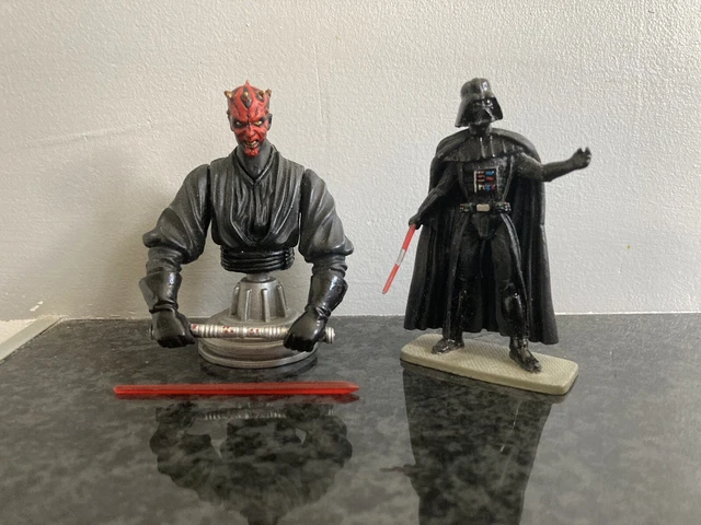 Star Wars Figurines Dark Vador + Dark Maul Bust Up ( 1 Lightsaber)