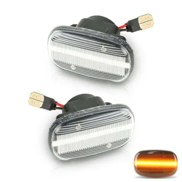2 Clear Side Indicator LED Repeater Light For Toyota Celica Corolla MR2 Supra RX