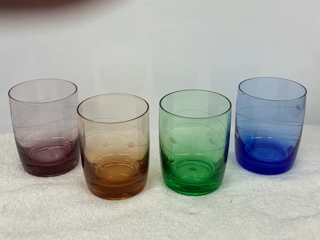 Lenox Crystal   -- Tuscany Seasons --    Double Old Fashioned Drink Glasses  (4)