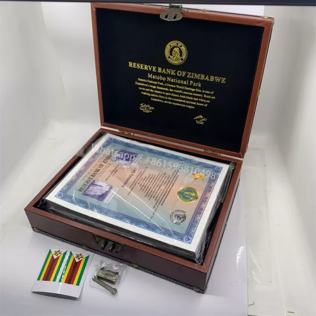 200pc/box Googolplex Containers Zimbabwe Dollar Bill Certificate Paper Souvenirs