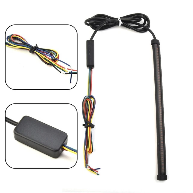 DC12-24V,Motorcycle Sequential Flowing LED Tail Brake Turn Signal Strip Lights