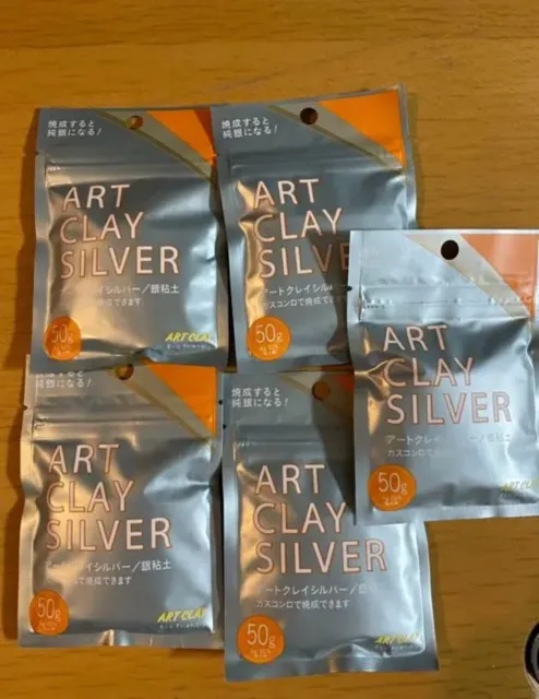 Art Clay Silver 50g Precious Metal Clay 5 Set Original accessories handmade NEW