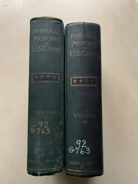 1885 PERSONAL MEMOIRS ULYSSES S GRANT 2 Vol. Civil War General President History