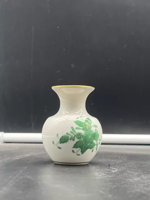 Herend Apponyi Grün KLEIN Vase Porzellan - G.14