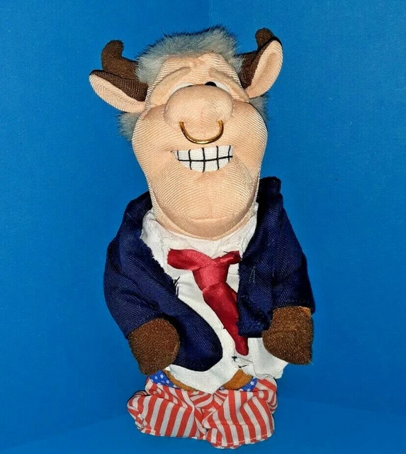 Infamous Meanies Bull Clinton President Bill beanie pants down 1997