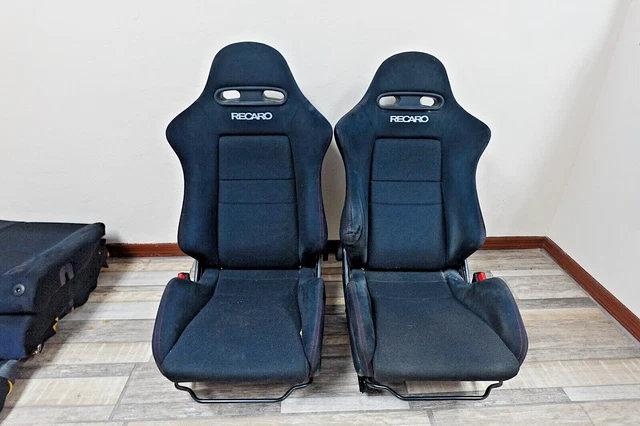 JDM 2002-2005 Honda Integra Type R DC5 SR4 Black Recaro Seats W/ Rails OEM DC5R