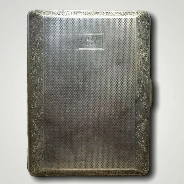 VINTAGE CHROME PLATED Art Deco Har-Bro Cigarette Case £21.49