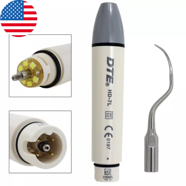 Woodpecker DTE Dental Ultrasonic Scaler HD-7L Handpiece LED ACTEON Piezo Tips H3