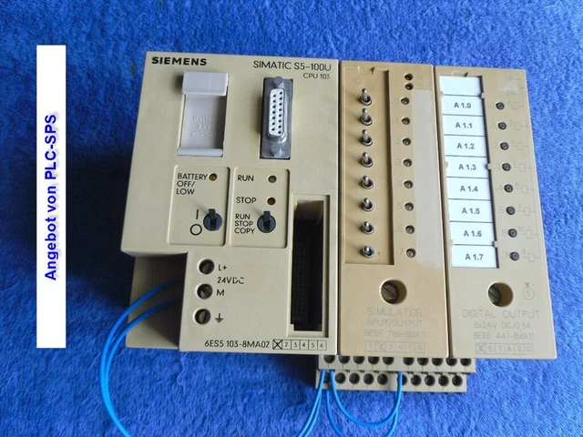Simatic S5 Übungs-Steuerung mit CPU 6ES5 103-8MA02, geprüft, ok von Siemens