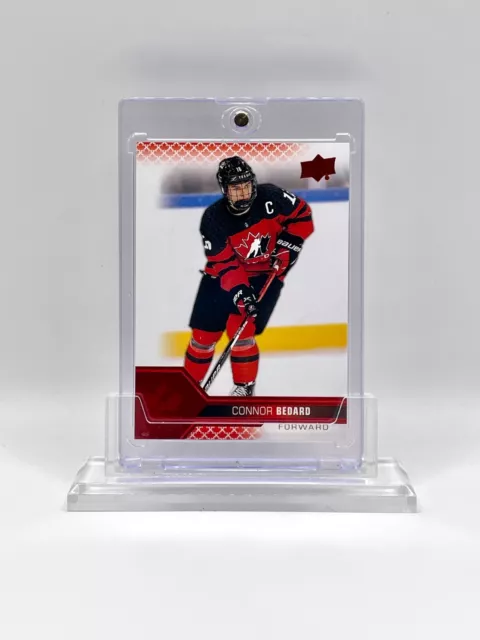 Connor Bedard 2022 Upper Deck Team Canada Juniors #23 - RARE RED FOIL ROOKIE RC