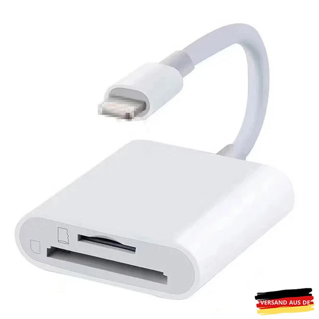 SD Kartenleser Für IPhone - 3-in-1 Adapter Für SD Karte, Type C & USB, Inkl. IPhone 15/14/13/12 Support